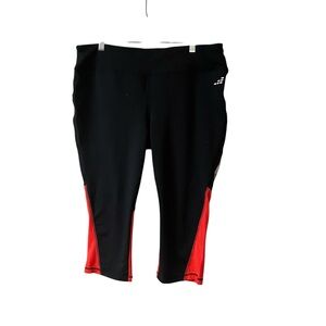 BCG Capri Leggings Black & Orange Running Capris Size XL NWT! Price is firm!